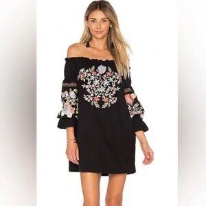 FreePeople Fleur De Jour Embroidered MiniDress L